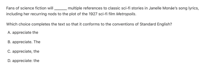 Question 5 passage and answer choices