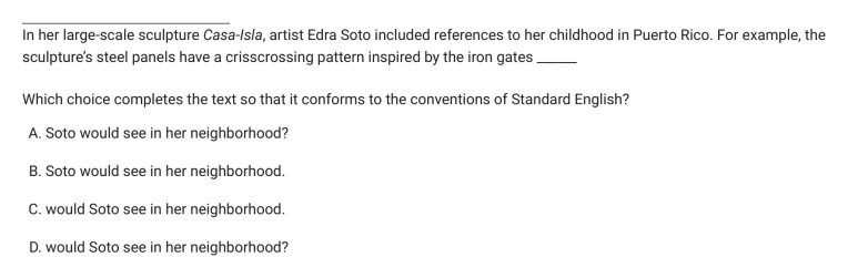 Question 11 passage and answer choices
