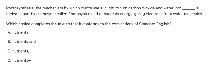 Question 1 passage and answer choices