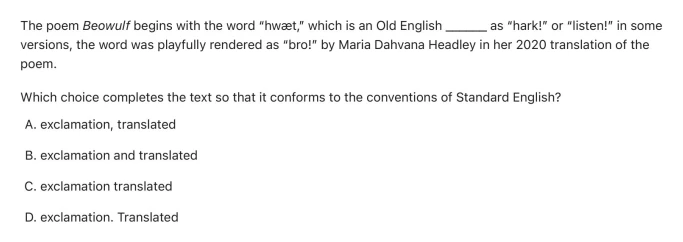 Question 3 passage and answer choices