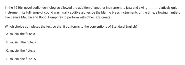 Question 8 passage and answer choices