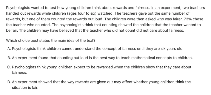 Question 11 passage and answer choices