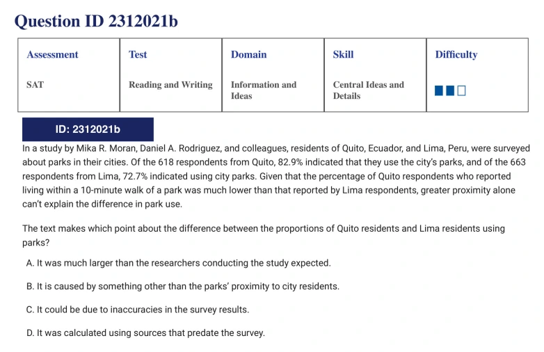 Question 27 passage and answer choices