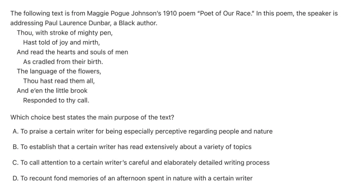 Question 15 passage and answer choices