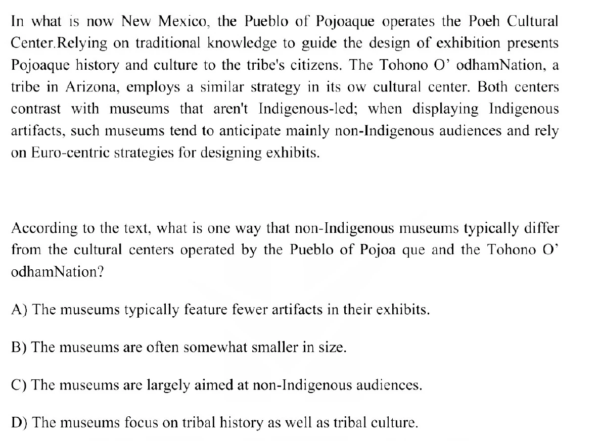 Question 4 passage and answer choices