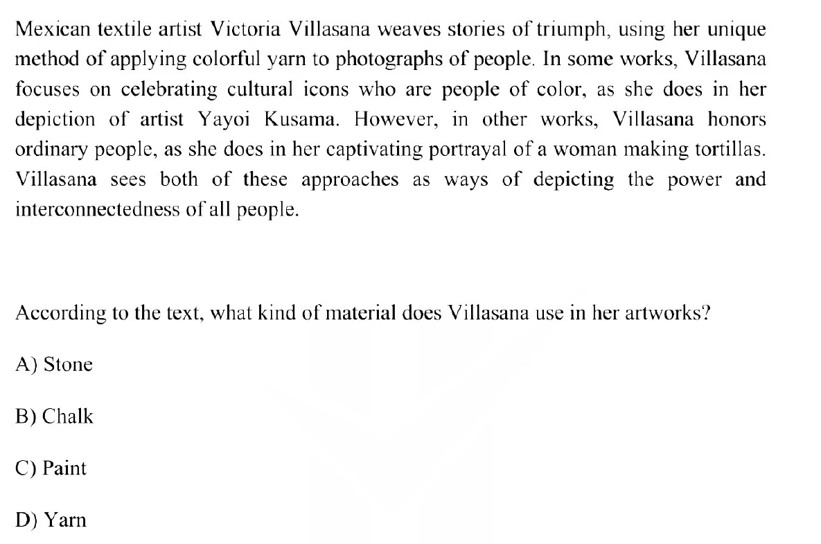 Question 7 passage and answer choices