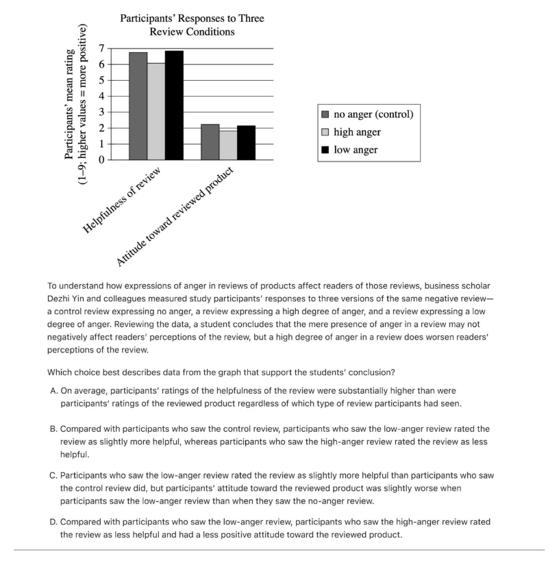 Question 2 passage and answer choices