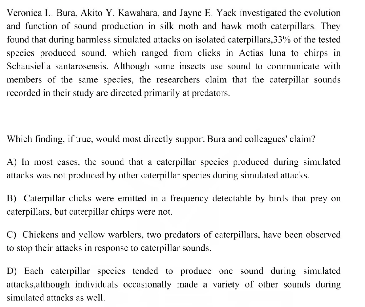 Question 2 passage and answer choices
