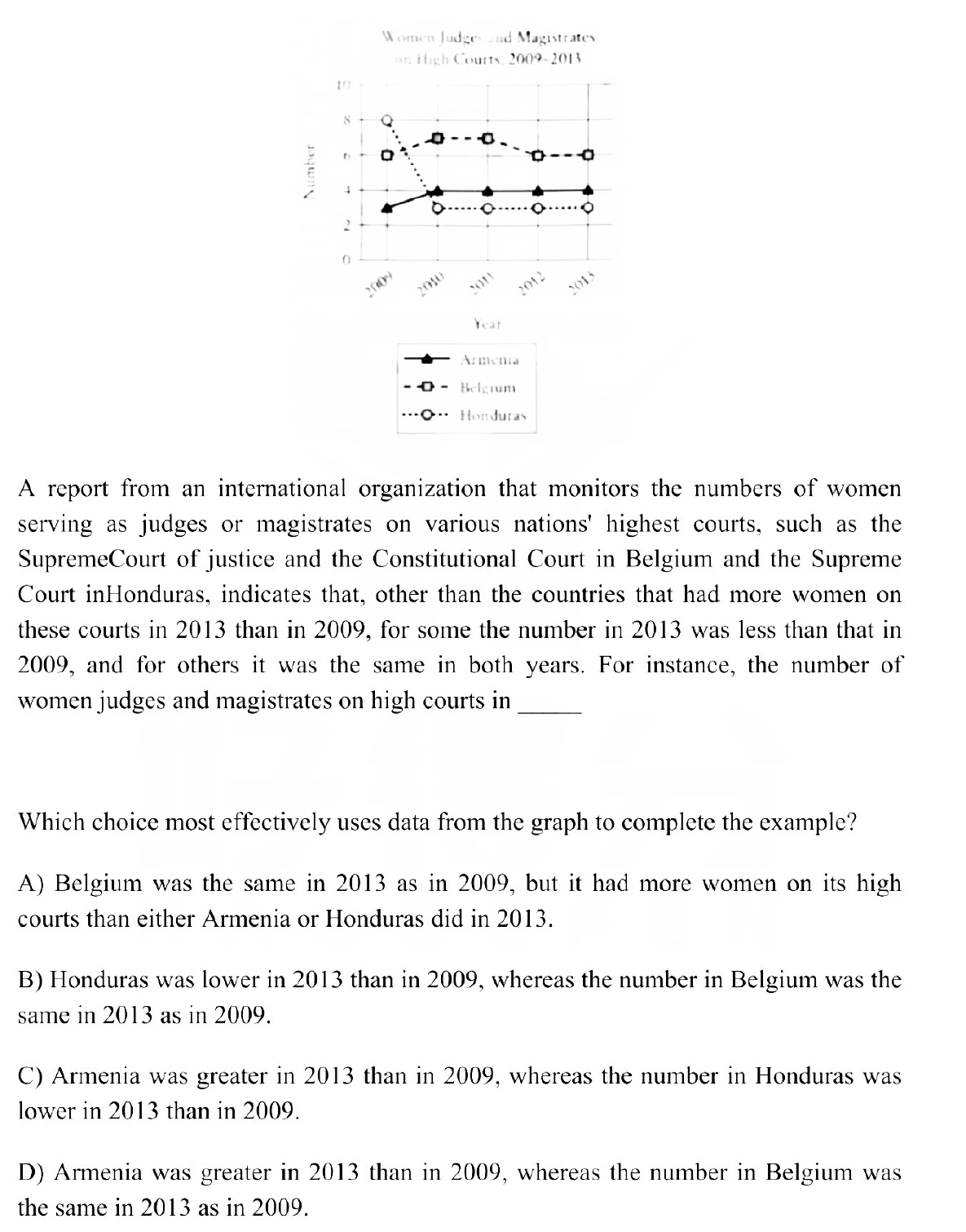Question 3 passage and answer choices