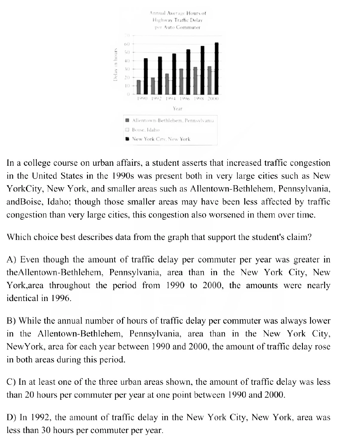 Question 6 passage and answer choices