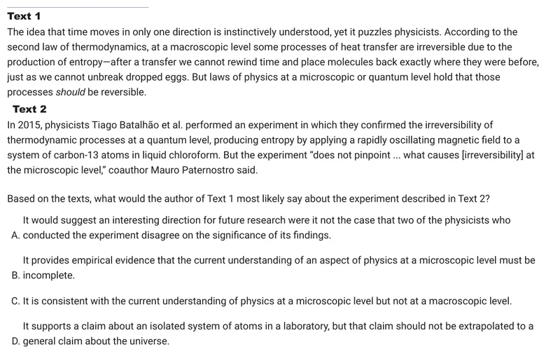 Question 21 passage and answer choices