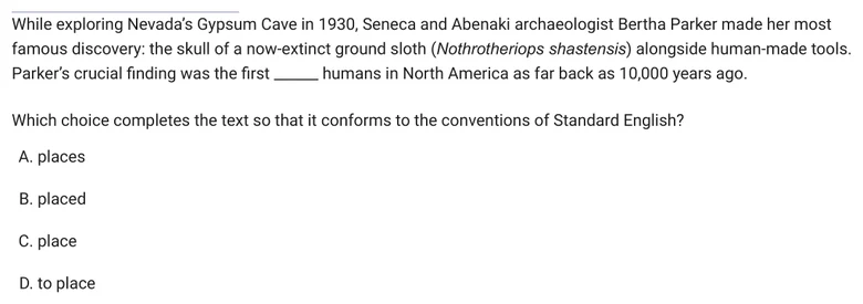 Question 3 passage and answer choices