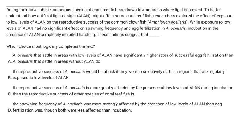 Question 9 passage and answer choices