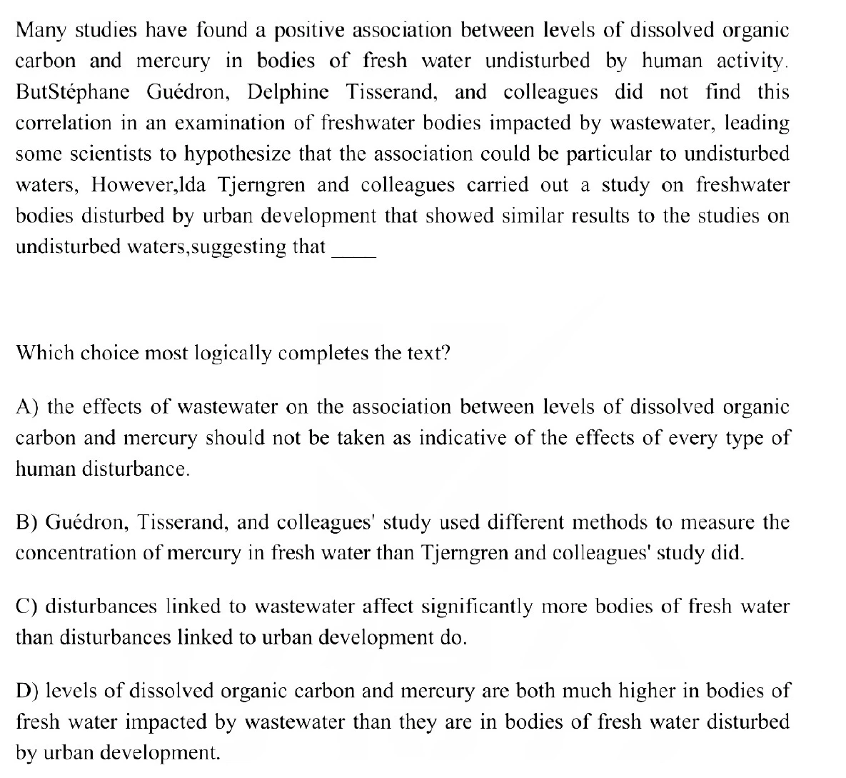 Question 7 passage and answer choices