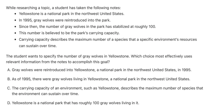 Question 4 passage and answer choices