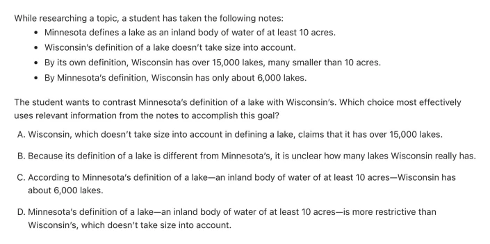 Question 12 passage and answer choices