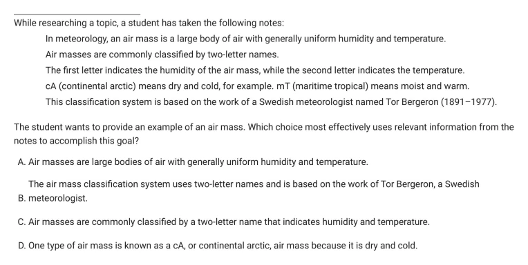 Question 13 passage and answer choices