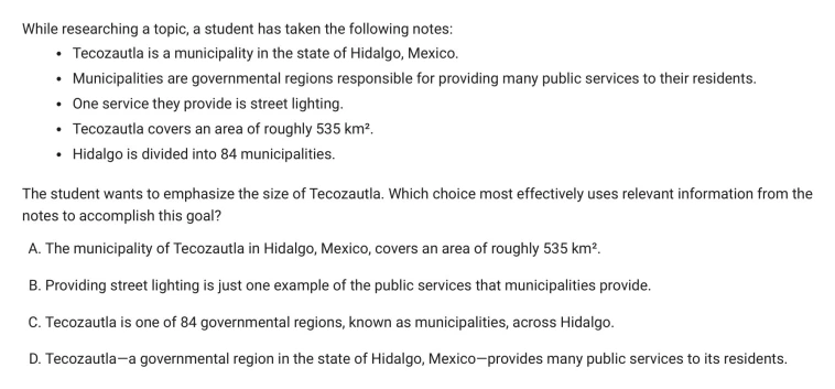 Question 28 passage and answer choices