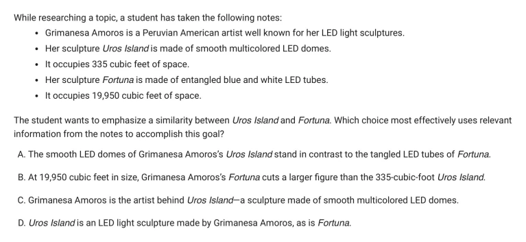 Question 34 passage and answer choices