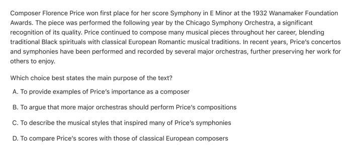 Question 4 passage and answer choices