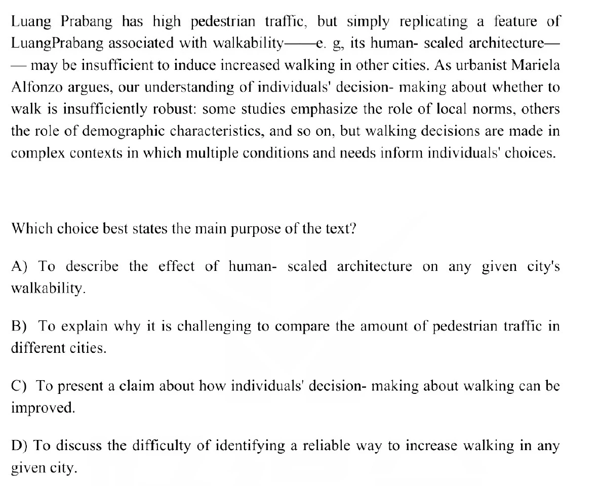 Question 2 passage and answer choices