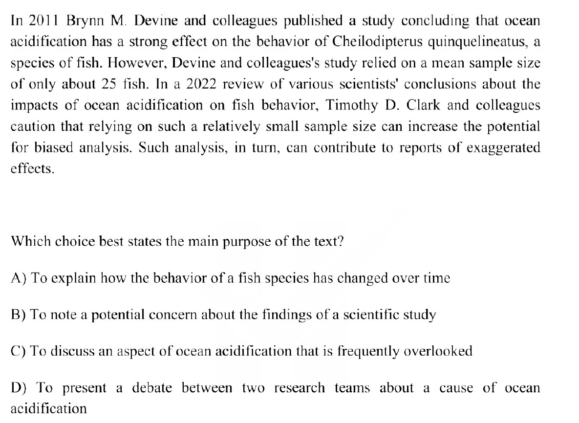 Question 4 passage and answer choices