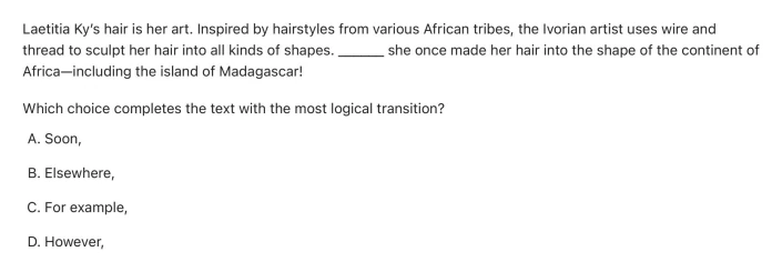 Question 16 passage and answer choices