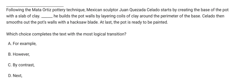 Question 18 passage and answer choices