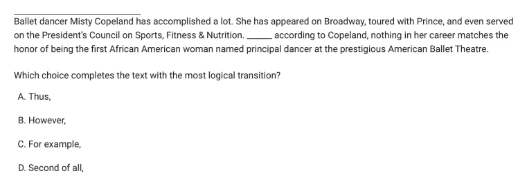 Question 19 passage and answer choices