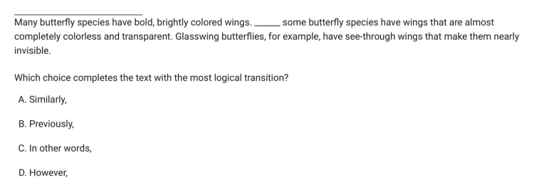 Question 20 passage and answer choices
