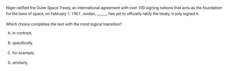Question 30 passage and answer choices