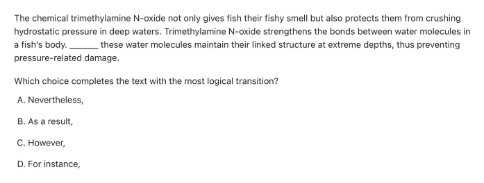Question 8 passage and answer choices