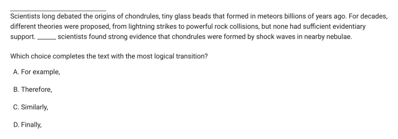 Question 10 passage and answer choices