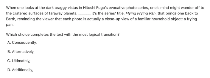 Question 4 passage and answer choices
