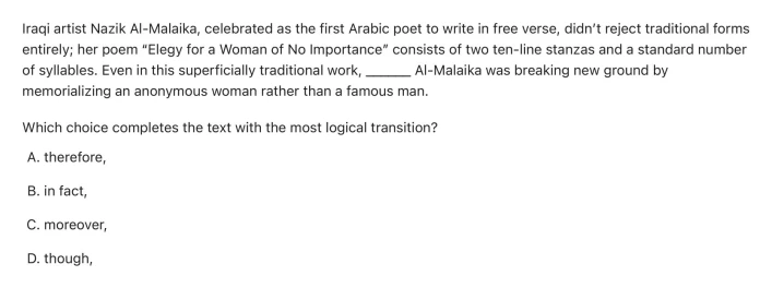 Question 7 passage and answer choices