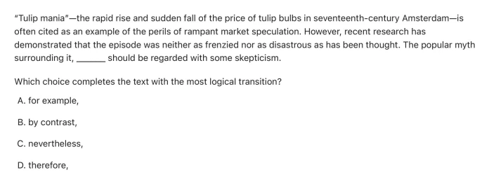 Question 8 passage and answer choices