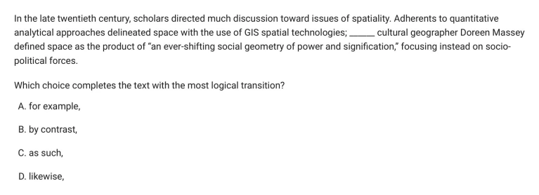 Question 15 passage and answer choices