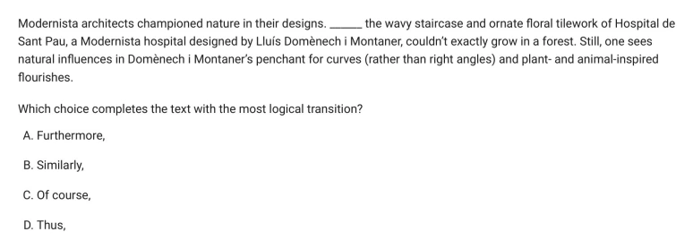 Question 16 passage and answer choices