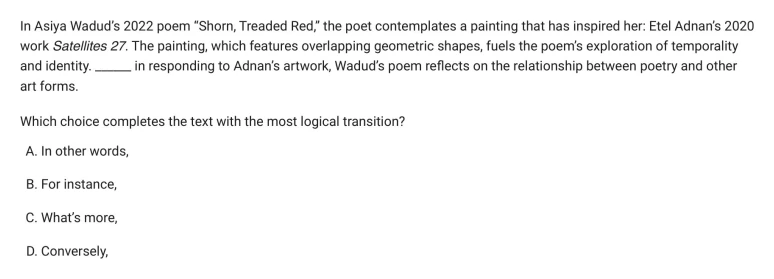 Question 17 passage and answer choices