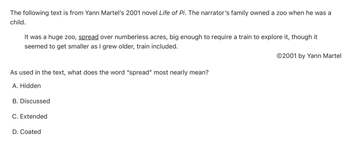 Question 4 passage and answer choices