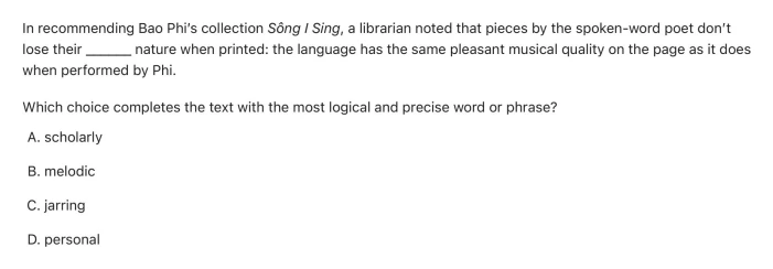 Question 12 passage and answer choices