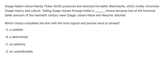 Question 20 passage and answer choices