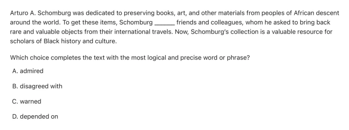 Question 29 passage and answer choices