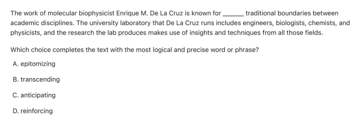 Question 2 passage and answer choices