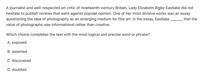 Question 5 passage and answer choices