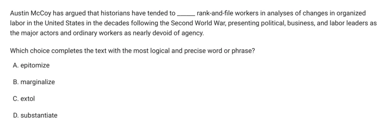 Question 23 passage and answer choices