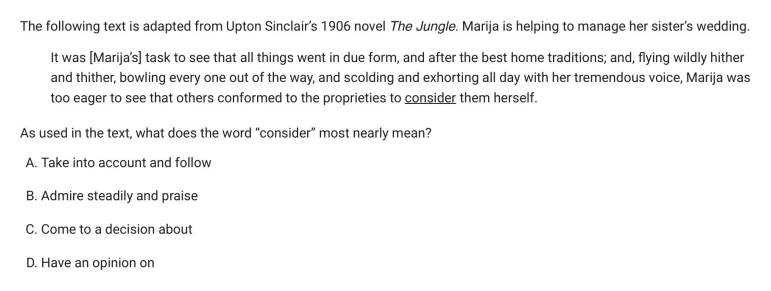 Question 26 passage and answer choices