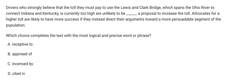 Question 28 passage and answer choices