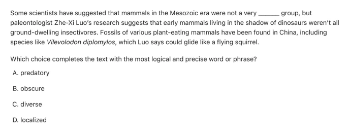 Question 2 passage and answer choices