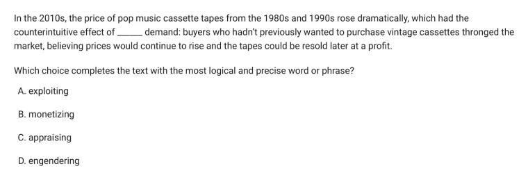 Question 4 passage and answer choices